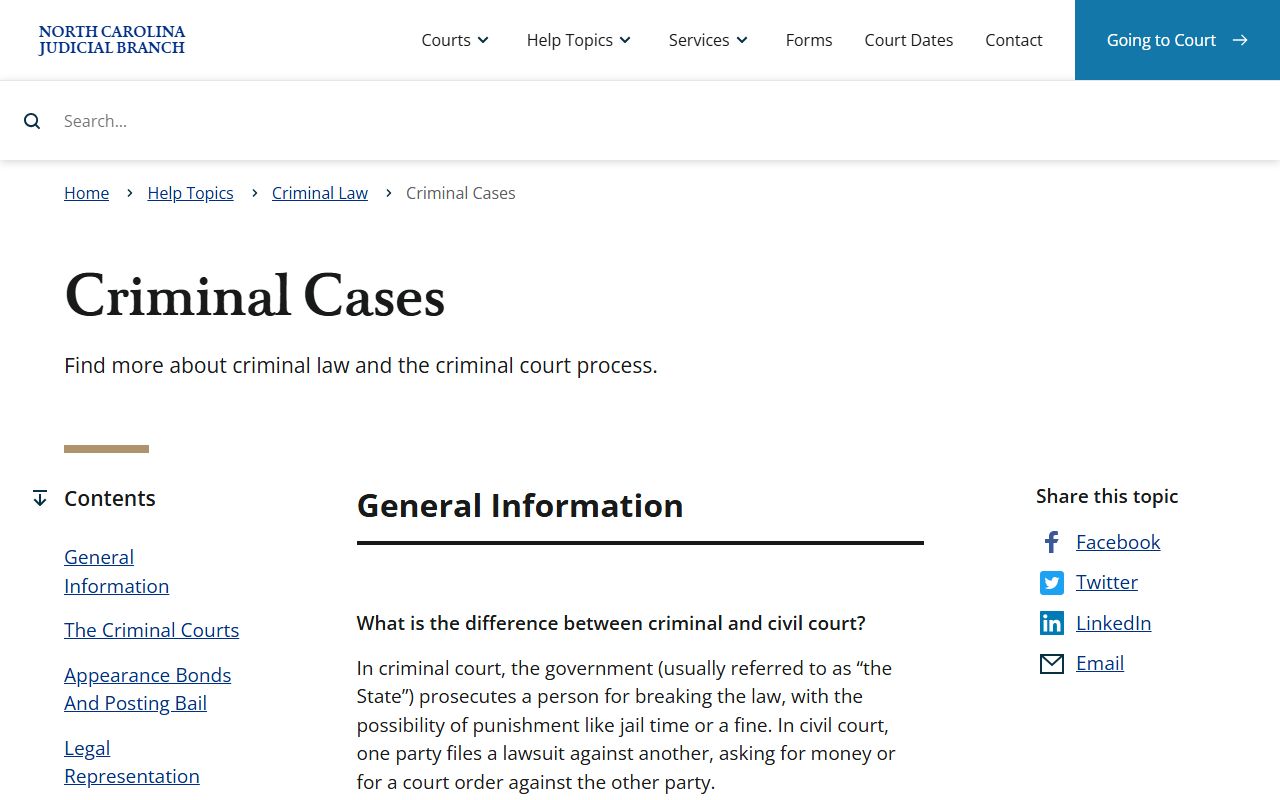 Buncombe County criminal court records North Carolina criminal cases help topic