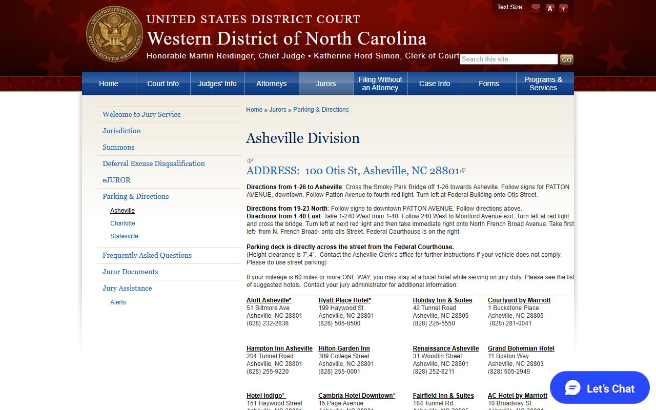 Buncombe County Superior Court Western District Asheville division