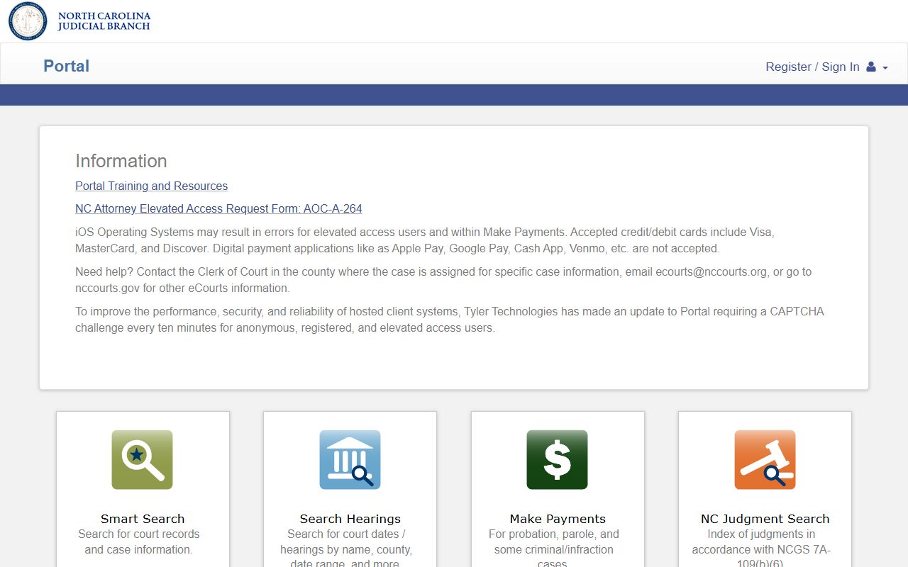 Buncombe County court records eCourts portal