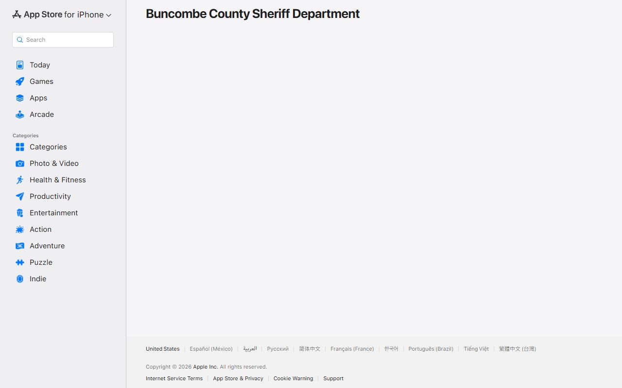 Buncombe County inmate search sheriff app developer page