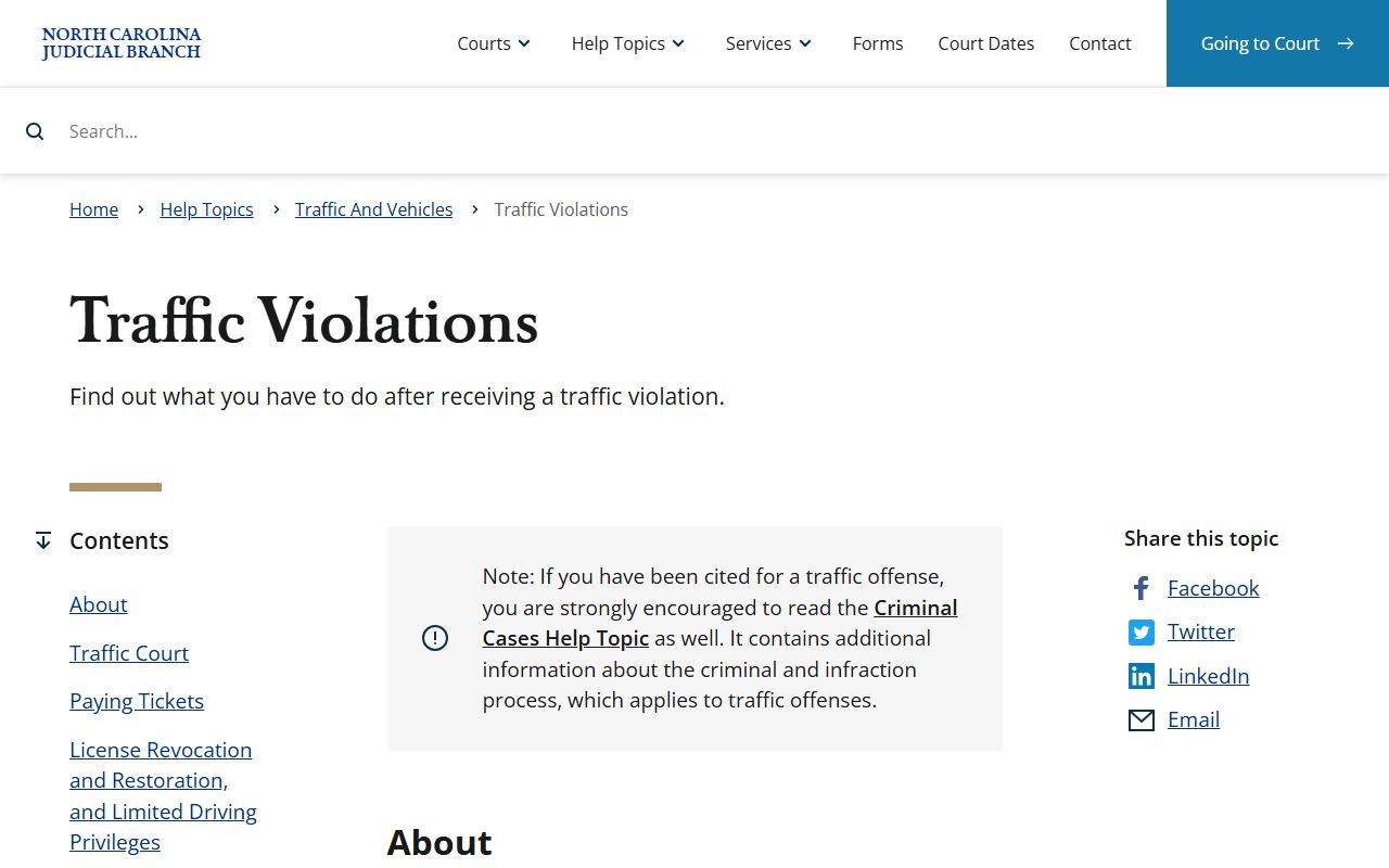 Buncombe County traffic court records NC traffic violations help