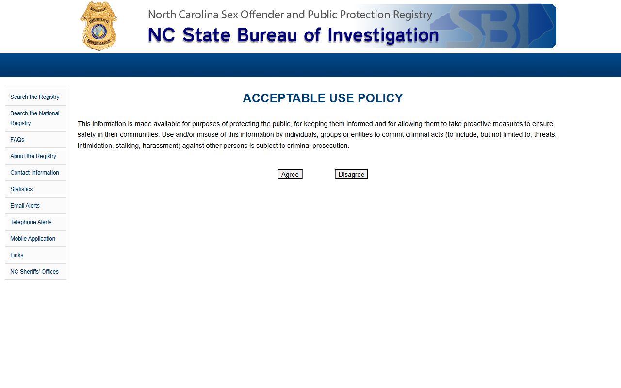 Buncombe County warrant search NC SBI registry contrast